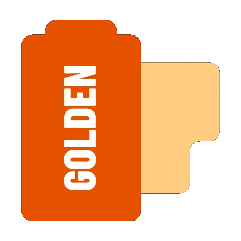 Golden Hour film look icon styled as a film roll